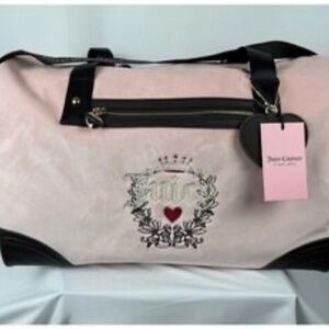 Juicy Couture Light Pink and Black Travel Bag